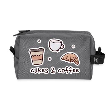 Bäckerei und Café Illustration - Recycelte Kulturtasche - Anthrazit - Vorne