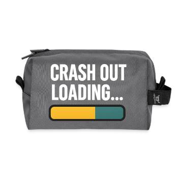 Crash Out Loading Bar, lustiger Spruch - Recycelte Kulturtasche - Anthrazit - Vorne