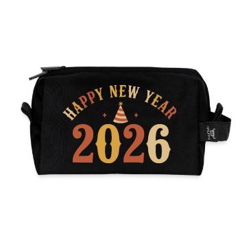 Feiert die schöne Silvesterparty 2026 - Recycelte Kulturtasche - Schwarz - Vorne