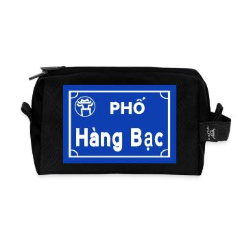 silberstraase in hanoi Vietnam  - Recycelte Kulturtasche - Schwarz - Vorne