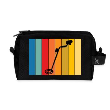 Vintage_Sondeln_T shirt_Design - Trousse de toilette en tissu recyclé - noir - Devant