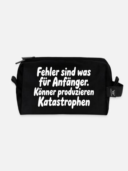 Könner produzieren Katastrophen - Recycelte Kulturtasche - Schwarz