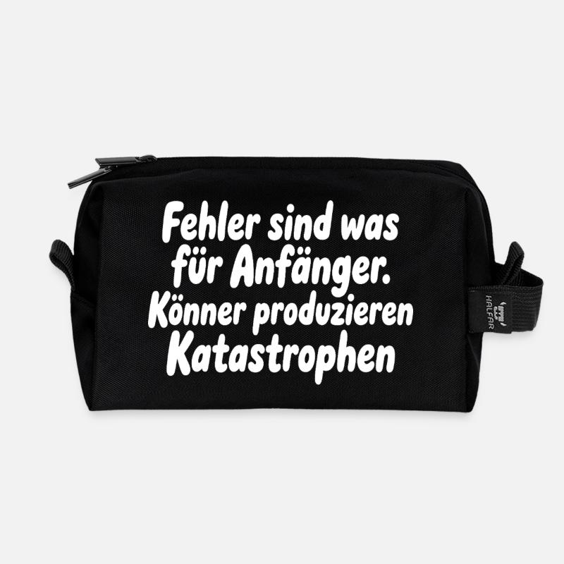 Könner produzieren Katastrophen - Recycelte Kulturtasche - Schwarz
