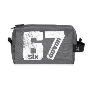 67 Six Sept - Trousse de toilette en tissu recyclé - anthracite - Devant