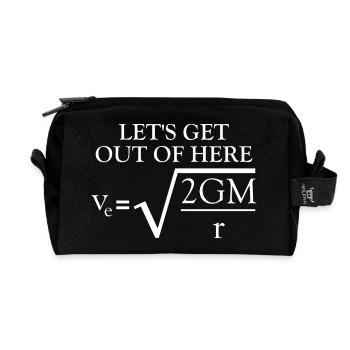 Physik-Witz: Fluchtgeschwindigkeit – Lustige Wisse - Recycelte Kulturtasche - Schwarz - Vorne
