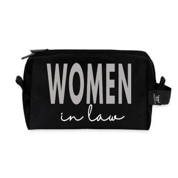 Étudiantes avocates à la Facultat de droit des femmes en droit - Trousse de toilette en tissu recyclé - noir - Devant