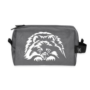 Zwergspitz "Black Edition" - Recycelte Kulturtasche - Anthrazit - Vorne
