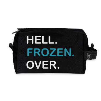 Hell Freezes to Hell Frozen Over - Recycled Toiletry Zip Bag - black - Front