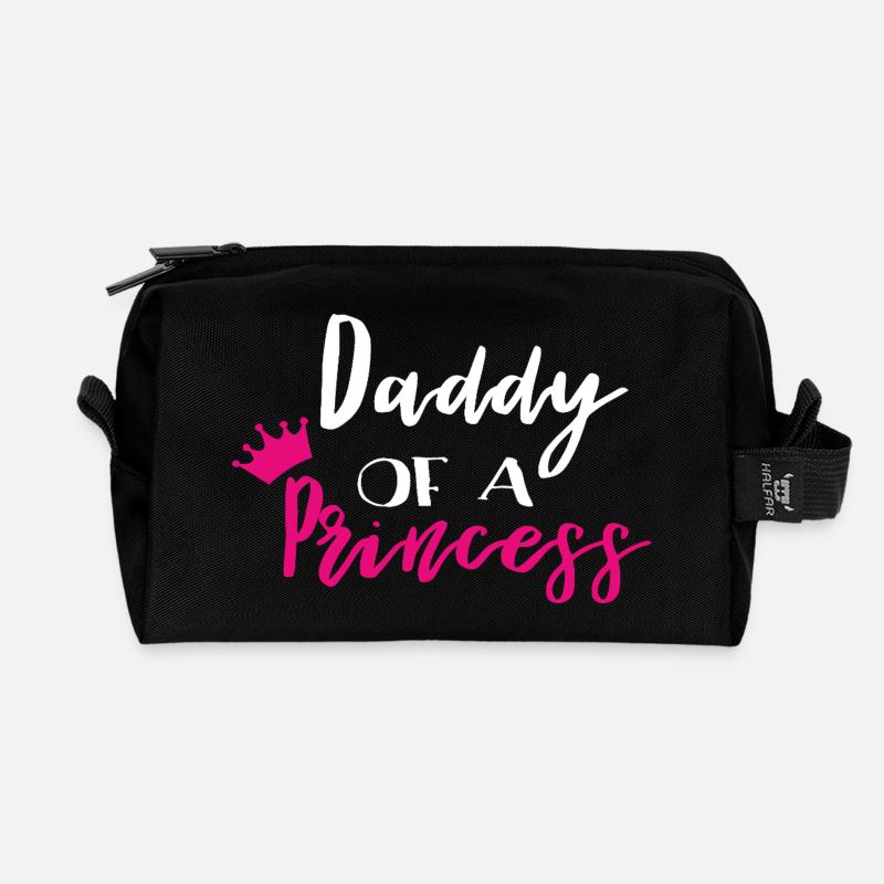 Daddy of a Princess - Recycled Toiletry Zip Bag - black