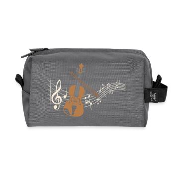 Violin Sheet Music Violin Musician Classical Music - Recycled Toiletry Zip Bag - anthracite - Front