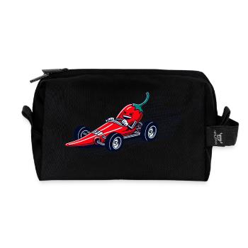Speedy Pepper Takes the Lead - Recycled Toiletry Zip Bag - black - Front