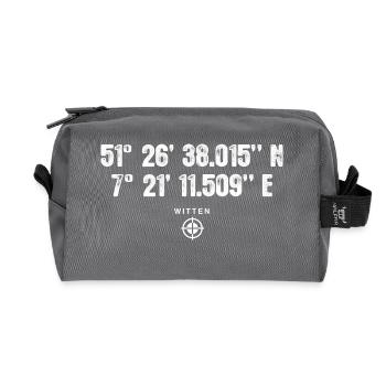 Witten Geocacher Globetrotter Gift - Recycled Toiletry Zip Bag - anthracite - Front