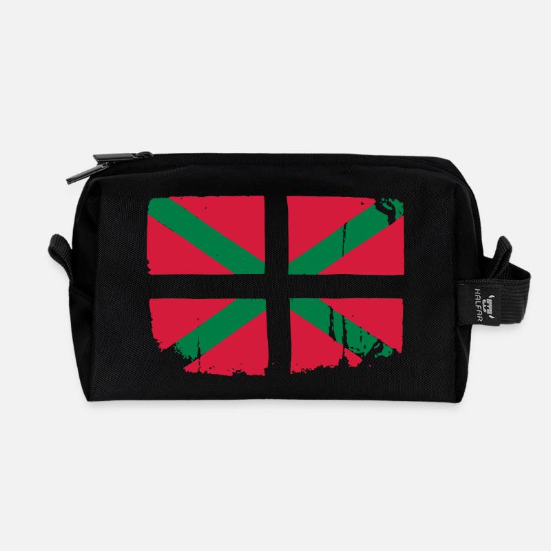Drapeau Basque - Trousse de toilette en tissu recyclé - noir