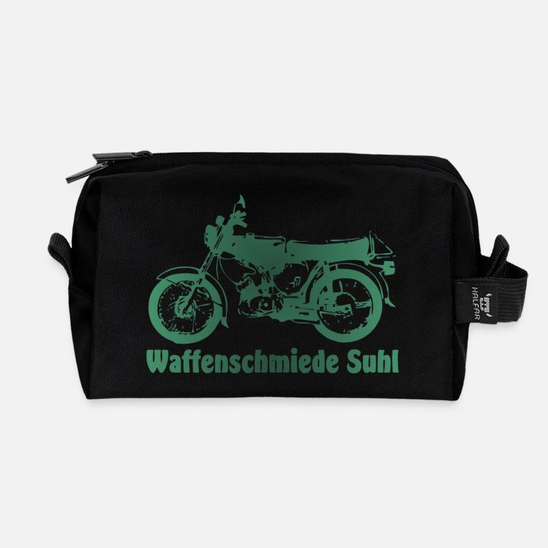 Simson S51 Waffenschmiede Suhl - Recycelte Kulturtasche - Schwarz