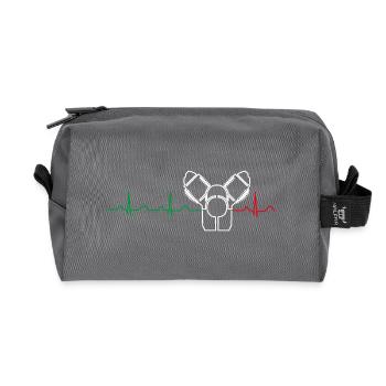 Moto Guzzi Heartbeat Italia 2 - Recycled Toiletry Zip Bag - anthracite - Front