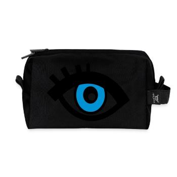 eyes - Recycelte Kulturtasche - Schwarz - Vorne