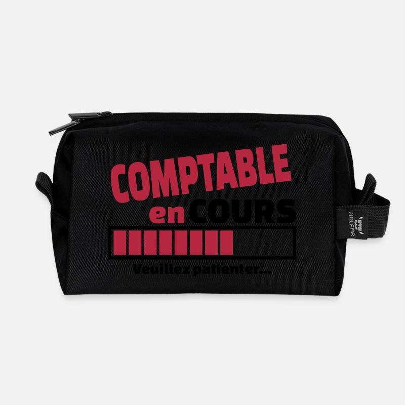 comptable en cours - Trousse de toilette en tissu recyclé - noir