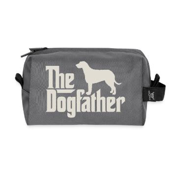 The Dogfather - Irish Wolfhound - Recycled Toiletry Zip Bag - anthracite - Front