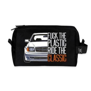 FTP Style Retro Car Classic Silhouette - Recycled Toiletry Zip Bag - black - Front