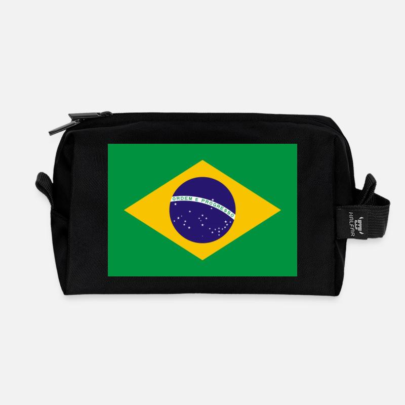 Brazil - Recycled Toiletry Zip Bag - black