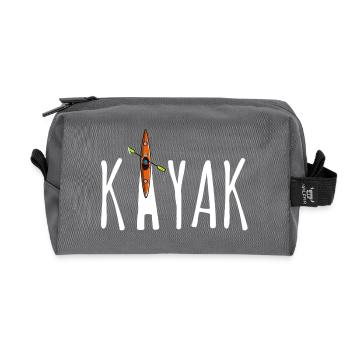 KAJAK - Comic - Paddel Wassersport - Recycelte Kulturtasche - Anthrazit - Vorne