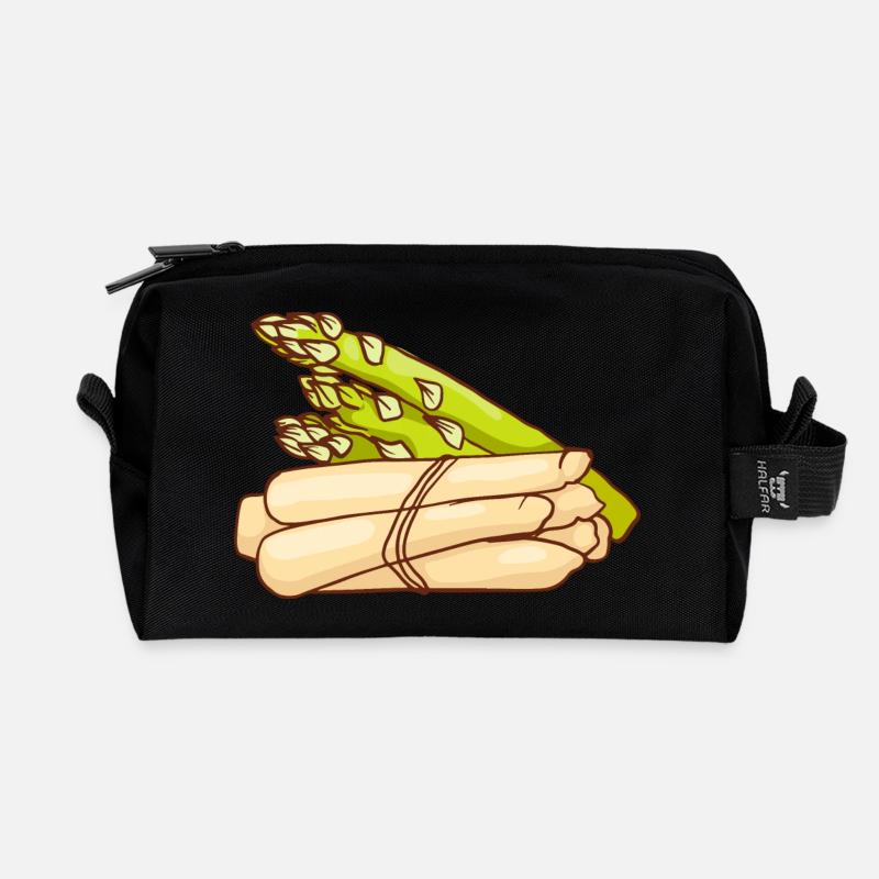 Gemüsespargel Gemeiner Spargel Grüner Grün - Recycelte Kulturtasche - Schwarz