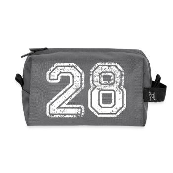 28 - Recycled Toiletry Zip Bag - anthracite - Front