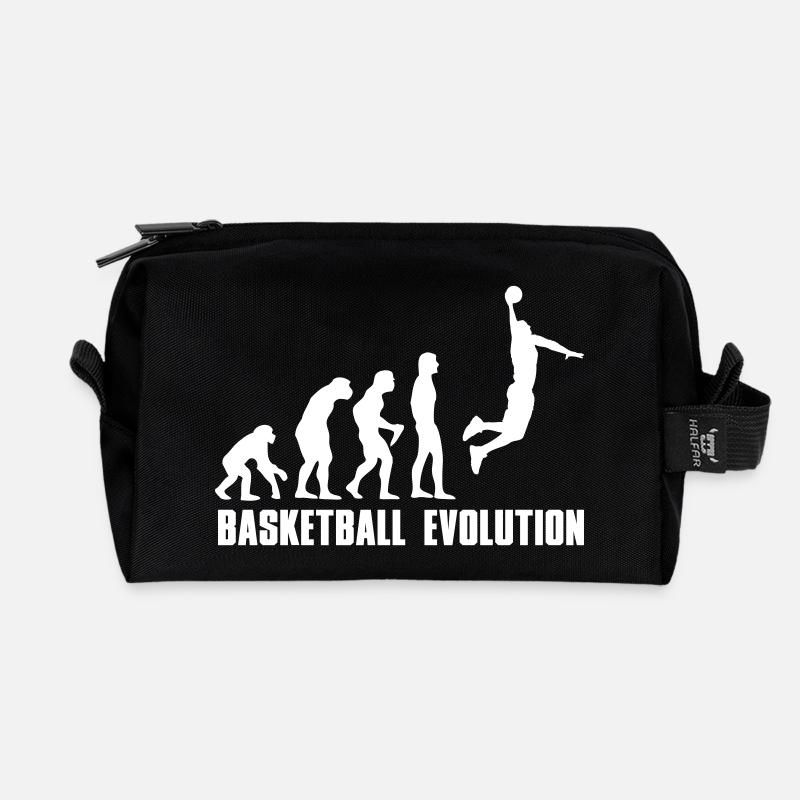 Evolution Basketball Dunk - Recycled Toiletry Zip Bag - black