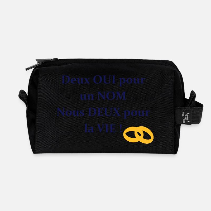 t_shirt_mariage_deux_oui_pour_un_nom - Recycelte Kulturtasche - Schwarz
