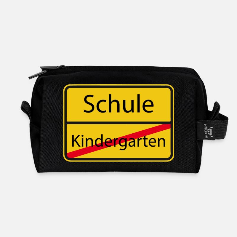 Schule Kindergarten Schulfrei Ferien Endlich - Recycelte Kulturtasche - Schwarz