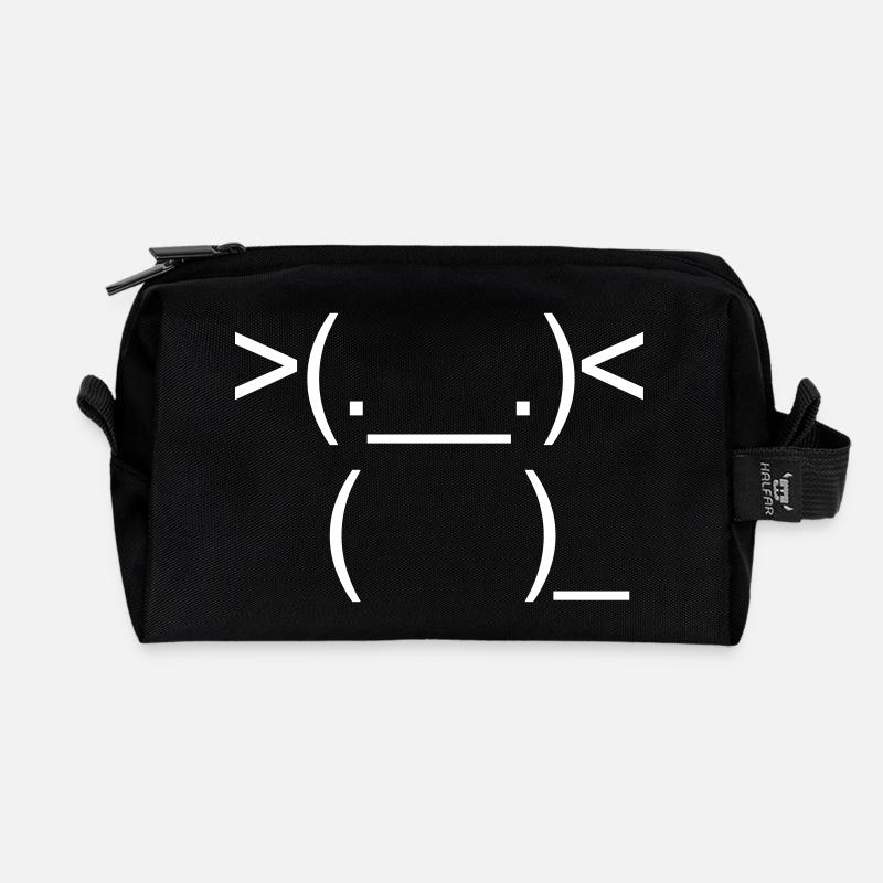 Axolotl ascii - Recycelte Kulturtasche - Schwarz