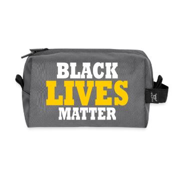 Black lives matter - Recycled Toiletry Zip Bag - anthracite - Front