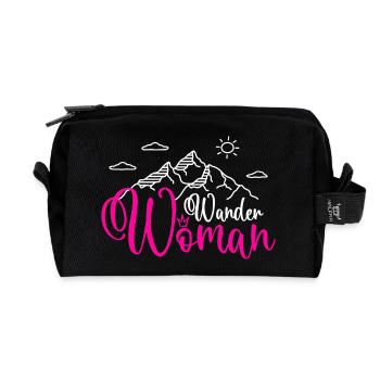 Wander Woman - Wanderwoman - Recycelte Kulturtasche - Schwarz - Vorne