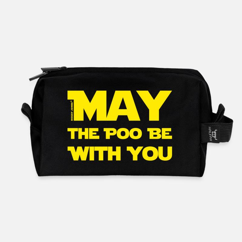 Que le caca.. - Trousse de toilette en tissu recyclé - noir