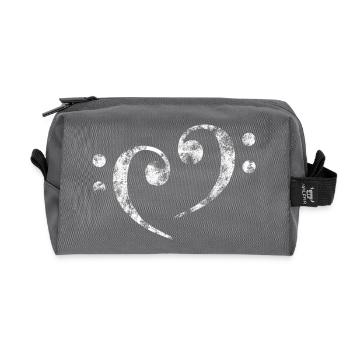 Bass Clef - Recycled Toiletry Zip Bag - anthracite - Front