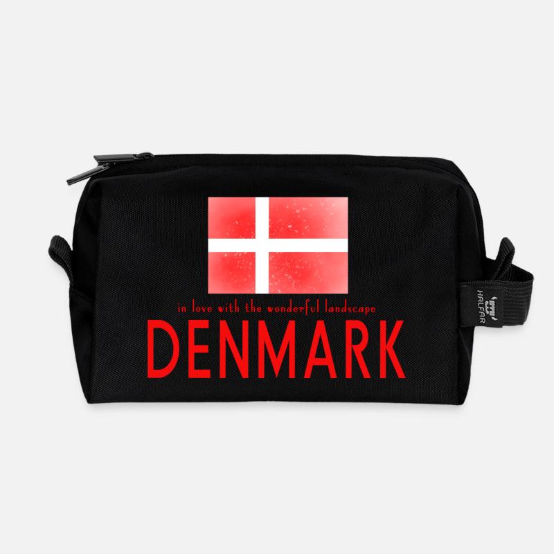Dänemark Danmark - Recycelte Kulturtasche - Schwarz