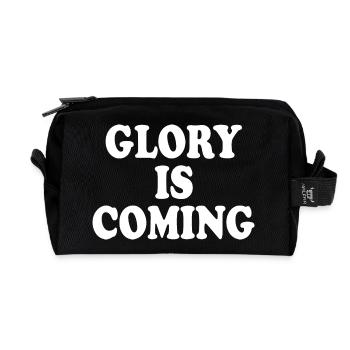 Glory is coming - Recycled Toiletry Zip Bag - black - Front