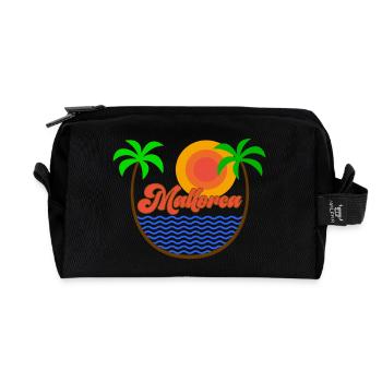 Mallorca - Recycelte Kulturtasche - Schwarz - Vorne