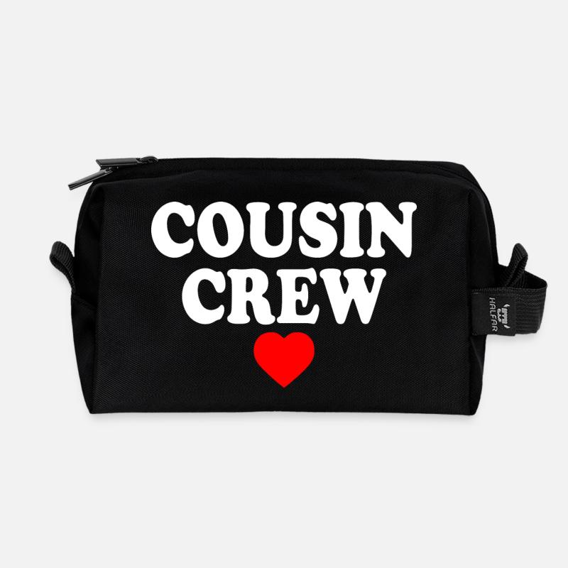 Cousin crew - Recycelte Kulturtasche - Schwarz