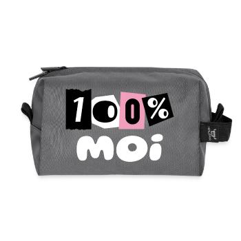 100% MOI - Trousse de toilette en tissu recyclé - anthracite - Devant