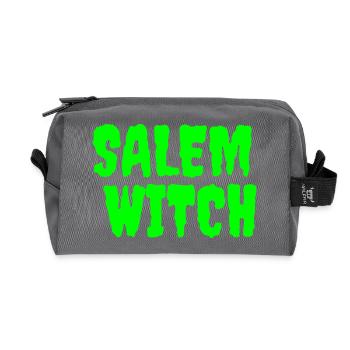 SalemWitch Halloween Design - Trousse de toilette en tissu recyclé - anthracite - Devant