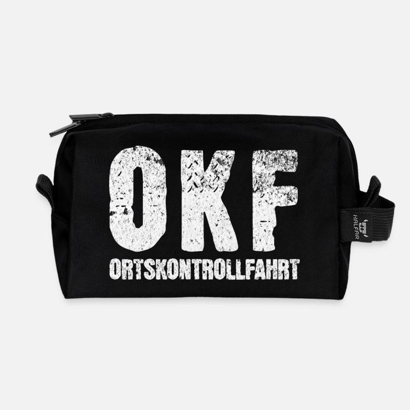 Ortskontrollfahrt OKF - Recycelte Kulturtasche - Schwarz
