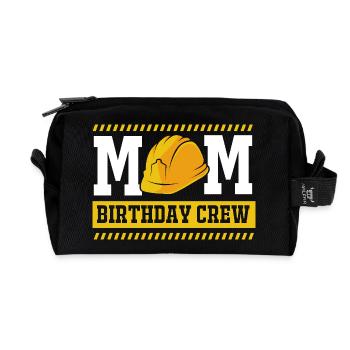 Children's birthday party construction site - Recycled Toiletry Zip Bag - black - Front
