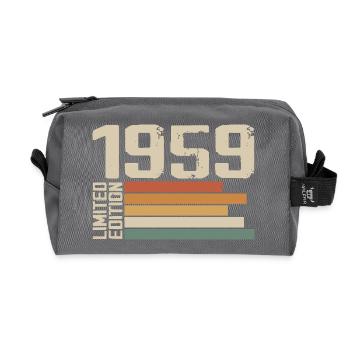 1959 Vintage - Retro 1959 Cadeau Anniversaire 1959 - Trousse de toilette en tissu recyclé - anthracite - Devant