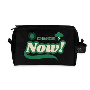 Changez maintenant - Trousse de toilette en tissu recyclé - noir - Devant