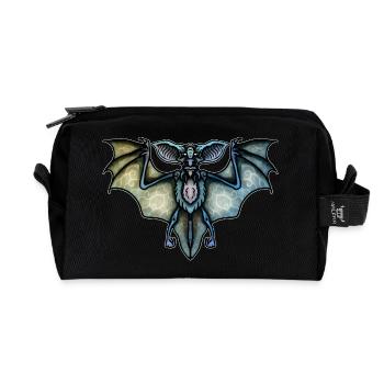 Bat - Recycled Toiletry Zip Bag - black - Front