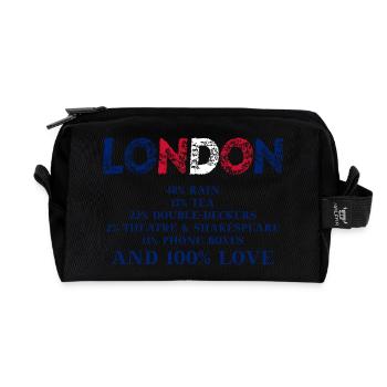 London Geschenkidee England United Kingdom witzig - Recycelte Kulturtasche - Schwarz - Vorne