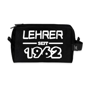 1962 - Recycled Toiletry Zip Bag - black - Front