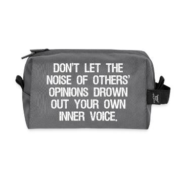 don't let the noise of others opinions drown out - Recycelte Kulturtasche - Anthrazit - Vorne