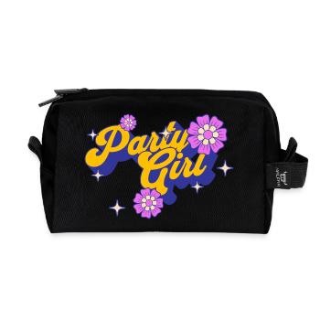 Party girl - Recycled Toiletry Zip Bag - black - Front